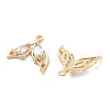Brass Micro Pave Cubic Zirconia Pendants KK-B134-39G-2