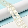 AB Color Plated Transparent Glass Beads Strands EGLA-P051-06A-A08-3