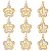 Beebeecraft 10Pcs Brass Micro Pave Clear Cubic Zirconia Charms ZIRC-BBC0001-87-1