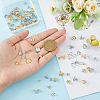 FIBLOOM 100Pcs 10 Styles 201 & 304 Stainless Steel Bead Cap Pendant Bails STAS-FI0001-02-3