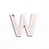 Tarnish Resistant 304 Stainless Steel Letter Charms STAS-O072-W-1