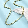 Brass Ball Chains Necklaces for Women NJEW-U035-02G-3