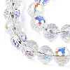 Transparent Electroplate Glass Bead Strands EGLA-TAC0003-04L-3