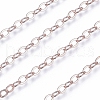 Brass Flat Oval Cable Chains X-CHC025Y-RG-3