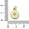 Star Theme Brass Micro Pave Clear Cubic Zirconia Pendants KK-H475-52G-04-3