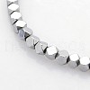 Electroplate Non-magnetic Synthetic Hematite Beads Strands G-J212C-04-1