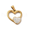 PVD Vacuum Plating 201 Stainless Steel Pendants STAS-K250-23-1