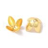 Rack Plating Brass Flower Bead Caps KK-K381-06A-G01-1