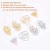 DICOSMETIC 16Pcs 4 Style 201 Stainless Steel Pendants STAS-DC0001-63-4