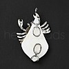 Natural White Shell Pendants SSHEL-C010-06P-3