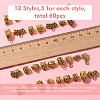 65Pcs 13 Styles Tibetan Style Alloy Tube Bails FIND-YW0005-62-3