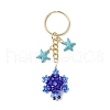 Glass and Synthetic Turquoise Turtle keychains KEYC-MZ00040-02-2