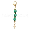 5Pcs 5 Styles Cross Alloy & Brass & 304 Stainless Steel Pendants Decoration HJEW-JM02994-4