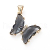 Brass Micro Pave Clear Cubic Zirconia Pendants ZIRC-P079-D01-M-2