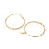 Brass Round Ring Hoop Earrings EJEW-A025-01D-2