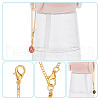 Flat Round with Letter A Alloy Enamel Pendant Decoration HJEW-AB00704-5