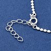 925 Sterling Silver Flat Round Link Chain Bracelets for Women BJEW-E101-01S-09-4