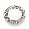 Tibetan Style Alloy Cabochon Connector Settings X-TIBE-T003-13AS-NR-1