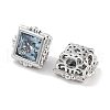 Brass Micro with Single Light Sky Blue Zirconia Beads KK-C051-31P-2