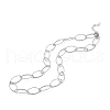 304 Stainless Steel Horse Eye Link Chain Necklace for Men Women STAS-B039-02P-1