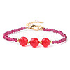 Round Natural Agate Beaded Bracelets ZS3051-8-1