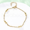 304 Stainless Steel Rope Chain Bracelets for Women BJEW-C094-10G-1