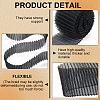 BENECREAT 5 Yards Polyester Pleated Mesh Ribbon OCOR-BC0006-81B-4