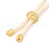 Twisted Nylon Cord Silder Bracelets DIY-B066-03G-20-3