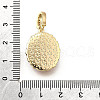 Brass Micro Pave Cubic Zirconia & Enamel Pendants KK-R222-13G-02-3
