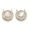 Brass Micro Pave Cubic Zirconia Charms KK-N232-91-NF-1