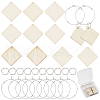 SUNNYCLUE DIY Rhombus Wine Glass Charm Tags Making Kit DIY-SC0018-63-1