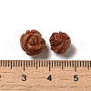 Synthetic Goldstone Carved Flower Beads G-O156-B-31-3