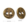 Tibetan Style Buttons TIBE-R178-AG-LF-2