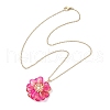 Glass Pendant Necklaces NJEW-MZ00112-08-3