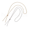 2Pcs 2 Colors Brass Slider Necklace Makings AJEW-JB01260-1