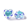 Glass Heart Beads GLAA-D005-01D-3