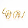 304 Stainless Steel Wire Twist Stud Earrings EJEW-I286-05G-1