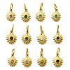 304 Stainless Steel Rhinestone Charms STAS-M109-02G-1