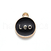 Alloy Enamel Pendants X-ENAM-S124-01B-08G-3