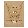 3Pcs 3 Styles Alloy Crystal Rhinestone Constellation Pendant Necklaces Sets WGEBB06-13-1