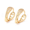 Heart Cubic Zirconia Huggie Hoop Earrings EJEW-I260-11G-NR-2