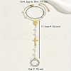 Plastic Pearl & Cross Stainless Steel Link Finger Ring Bracelets for Women FB9386-2