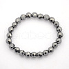 Non-Magnetic Hematite Stretch Bracelets BJEW-J101C-01-1