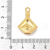 Brass Clear Cubic Zirconia Eye Pendants KK-U058-51G-3