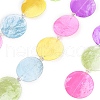 Suede Wrap Iron Moon Hanging Ornaments HJEW-G025-01-3