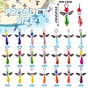 21Pcs Angel Glass Pendants PALLOY-TAC0129-13