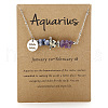 667 Stainless Steel with Natural Amethyst & Natural Dalmatian Jasper & Natural Sodalite Chip Pendant Necklaces FS-WGFED6E-10-1