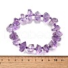Natural Amethyst Chips Stretch Bracelets BJEW-Z100-01-6