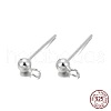 925 Sterling Silver Ear Stud Findings STER-K167-042B-S-7