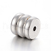 304 Stainless Steel Grooved Beads STAS-E425-019P-2